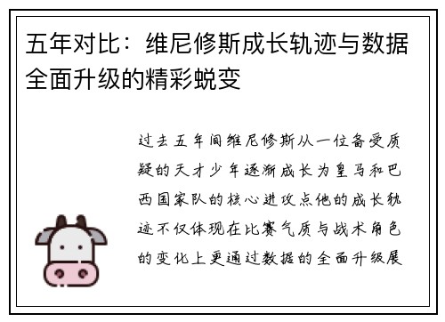 五年对比：维尼修斯成长轨迹与数据全面升级的精彩蜕变